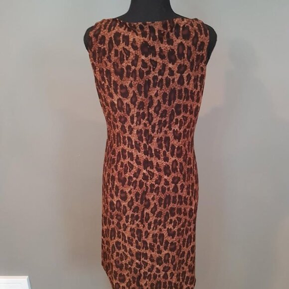 Ralph Lauren Sleeveless Leopard Dress-NWT-Size 10 - Picture 1 of 4